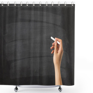 Personality  Hand Holding Chalk Shower Curtains