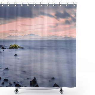 Personality  Lunderston Bay Gourock Arran In The Distance Shower Curtains