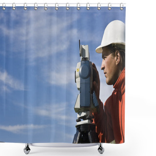 Personality  Behind Theodolite Shower Curtains