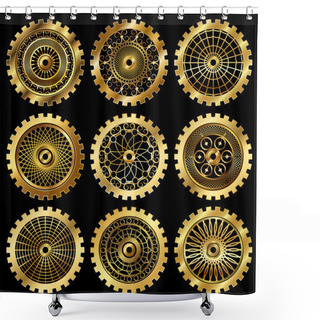 Personality  The Gears Shower Curtains