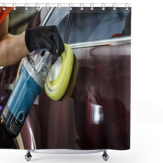 Personality  Car Surface Buffing Shower Curtains