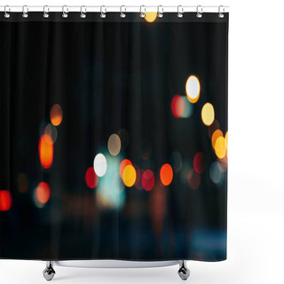 Personality  Night City Lights In Bokeh Style Background Shower Curtains