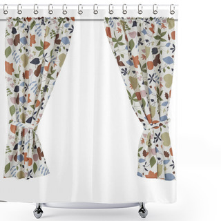 Personality  Curtain With Floral Pattern Shower Curtains