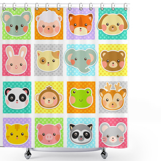 Personality  Cute Animals Shower Curtains