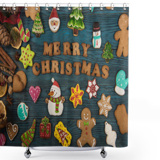 Personality  Gingerbreads For New Years And Christmas Shower Curtains