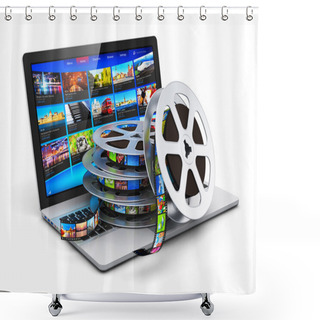 Personality  Digital Video And Mobile Media Concept Shower Curtains