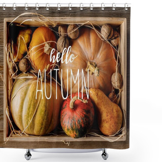 Personality  Pumpkins And Walnuts In Box Shower Curtains