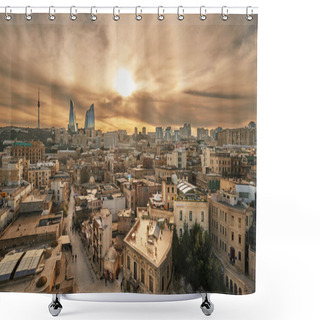 Personality  View On Old City  Baku Shower Curtains