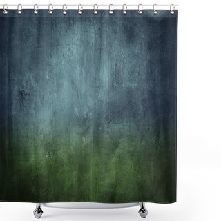 Personality  Blue And Green Grunge Background Or Texture With Dark Vignette B Shower Curtains