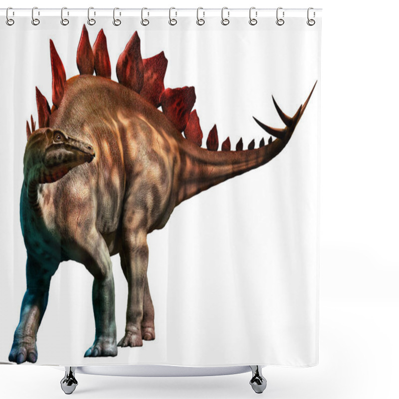 Personality  Stegosaurus from the Jurassic era 3D illustration shower curtains