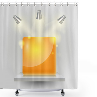 Personality  Vector Cube Under Spotlight Shower Curtains
