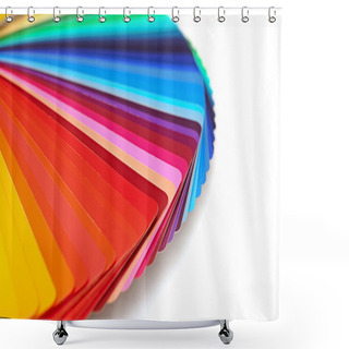 Personality  Rainbow Color Palette Isolated On White Shower Curtains