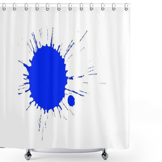 Personality  Blue Paint Splash Shower Curtains