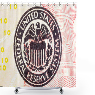 Personality  Federal Reserve Icon On A Ted Dollar Bill. Shower Curtains