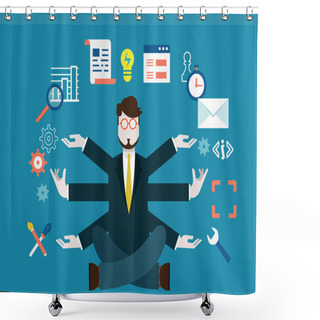 Personality  Human Resources And Self-development. Modern Business Shower Curtains