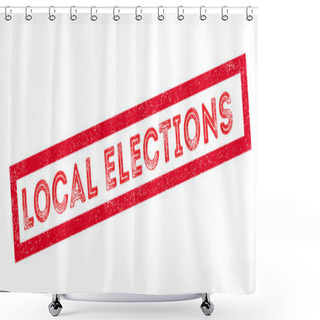 Personality  Local Elections Rubber Stamp Shower Curtains