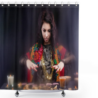 Personality  Portrait Of Fortune-teller Shower Curtains