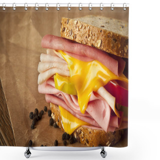 Personality  Roasted Salami Beef With Cheese Shower Curtains