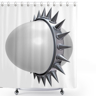 Personality  Ball With Thorns - 3d Rendering Shower Curtains