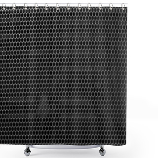 Personality  Metal Holed Grid Background Black Hole Shower Curtains