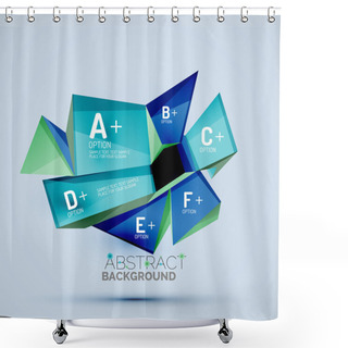 Personality  Geometric Shapes With Sample Text. Abstract Template Shower Curtains