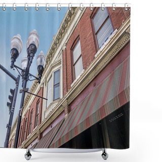 Personality  Small Town Main Street Facade Shower Curtains