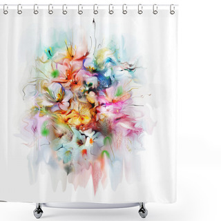 Personality  Watercolor Flowers Shower Curtains