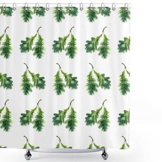 Personality  Watercolor Oak Leaf. Shower Curtains
