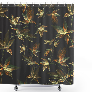Personality  Watercolor Floral Pattern Shower Curtains