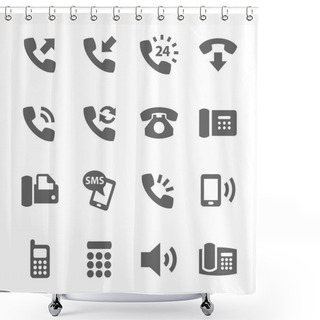 Personality  Phone Icons Shower Curtains