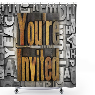 Personality  You're Invited Shower Curtains