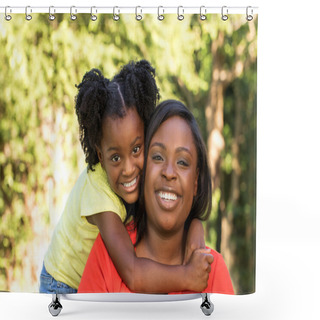 Personality  Mother And Daughter Shower Curtains