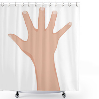 Personality  Woman Hand. Shower Curtains