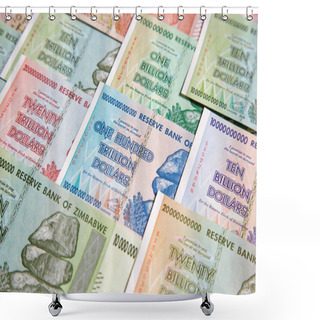 Personality  Banknotes Of Zimbabwe After Hyperinflation Shower Curtains