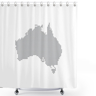 Personality  Detailed Map Of Australia In The Dot. Vector Illustration Shower Curtains