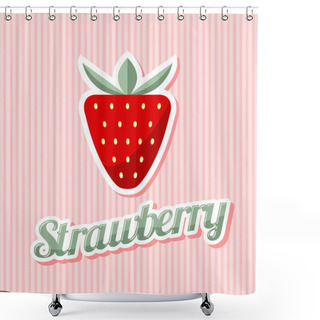 Personality  Retro Strawberry Shower Curtains