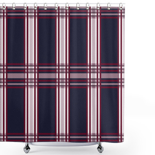 Personality  Seamless Rectangular Pattern In Blue, Grey And Red Shower Curtains