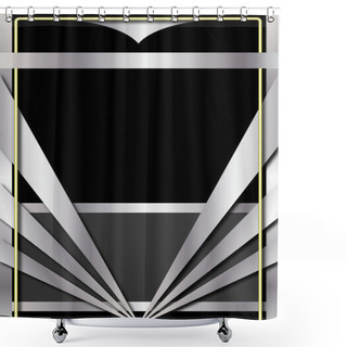 Personality  Art Deco Background And Frame Shower Curtains