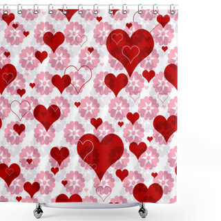 Personality  Seamless Valentine Pattern Shower Curtains