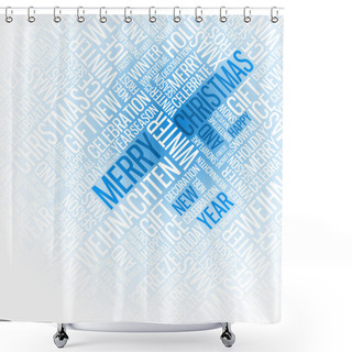 Personality  Abstract Christmas Card Shower Curtains