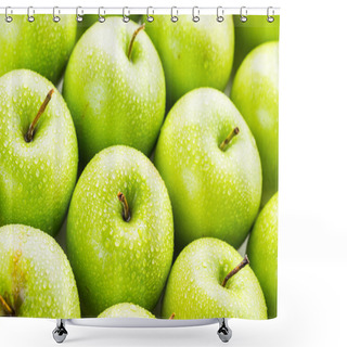Personality  Granny Smith Apples Shower Curtains