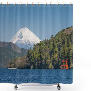 Personality  Beautiful Lake Ashi  Shower Curtains