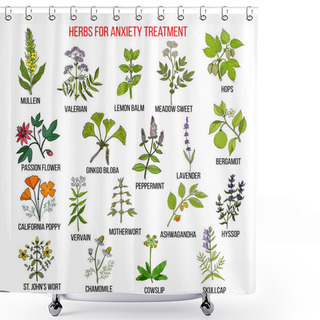 Personality  Collection Of Herbs For Anxiety Treatment Shower Curtains