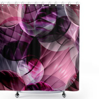Personality  Abstract Background With 3d Shapes. Shower Curtains