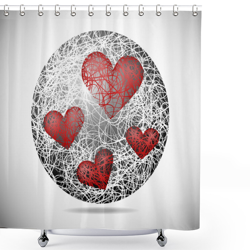 Personality  Magic Abstract Spher Shower Curtains