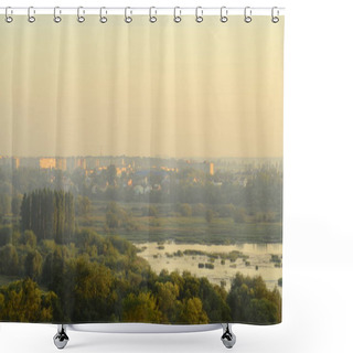 Personality  Sunset In City Shower Curtains