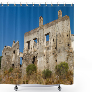 Personality  Ruins Of Kayakoy, Fethiye Shower Curtains