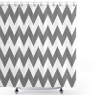 Personality  Seamless Geometric Zigzag Pattern. Shower Curtains