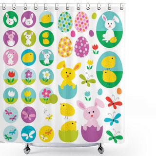 Personality  Easter Clip Art Shower Curtains