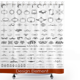 Personality  Vintage Design Elements Shower Curtains